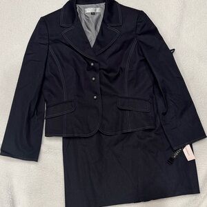 Studio Tahari Dark Blue/ Navy Blazer and Skirt Set